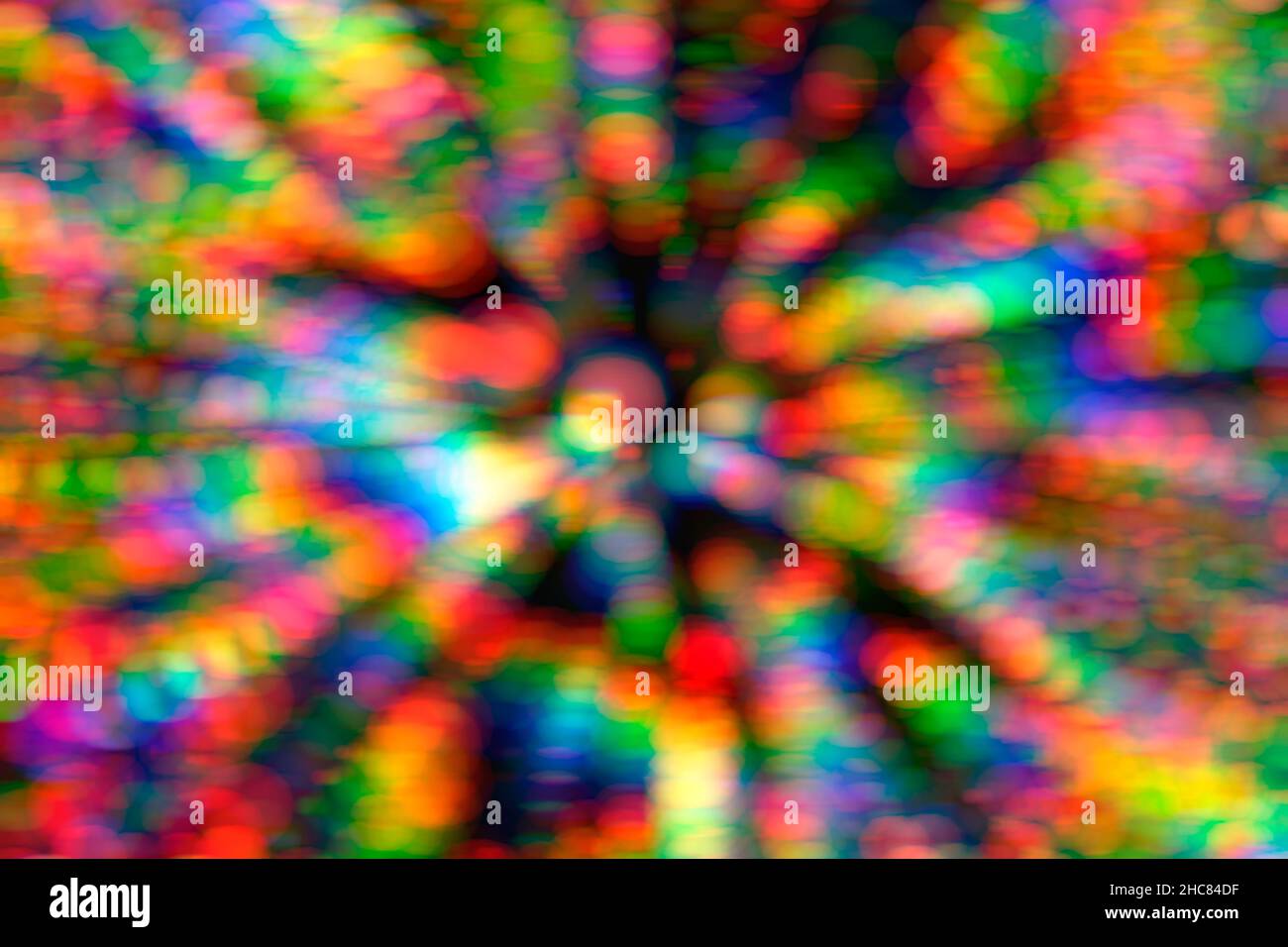 Abstract rainbow blurred bright light prism. Design, art Stock Photo