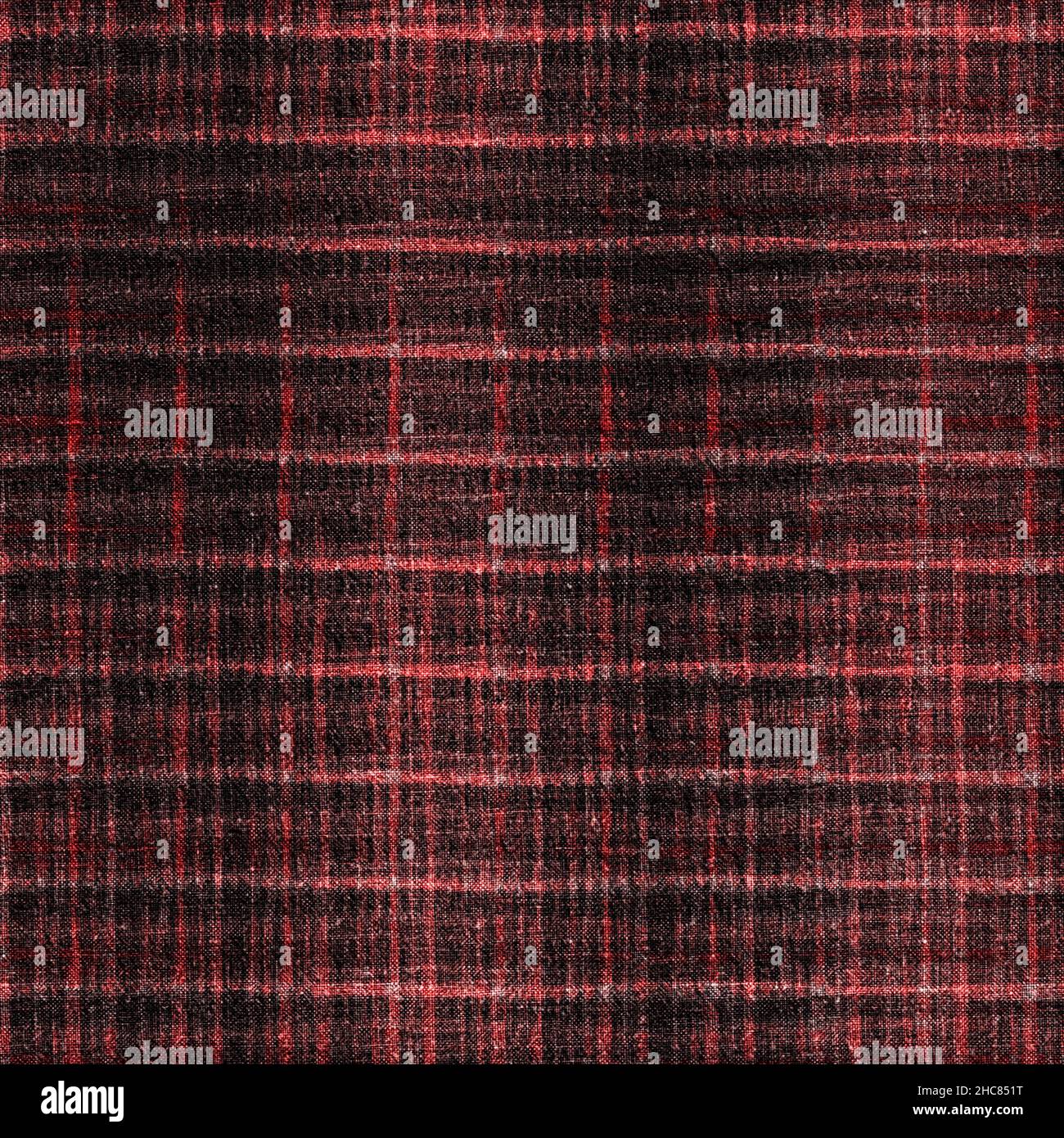 Retro red black buffalo plaid check seamless pattern. Traditional ...