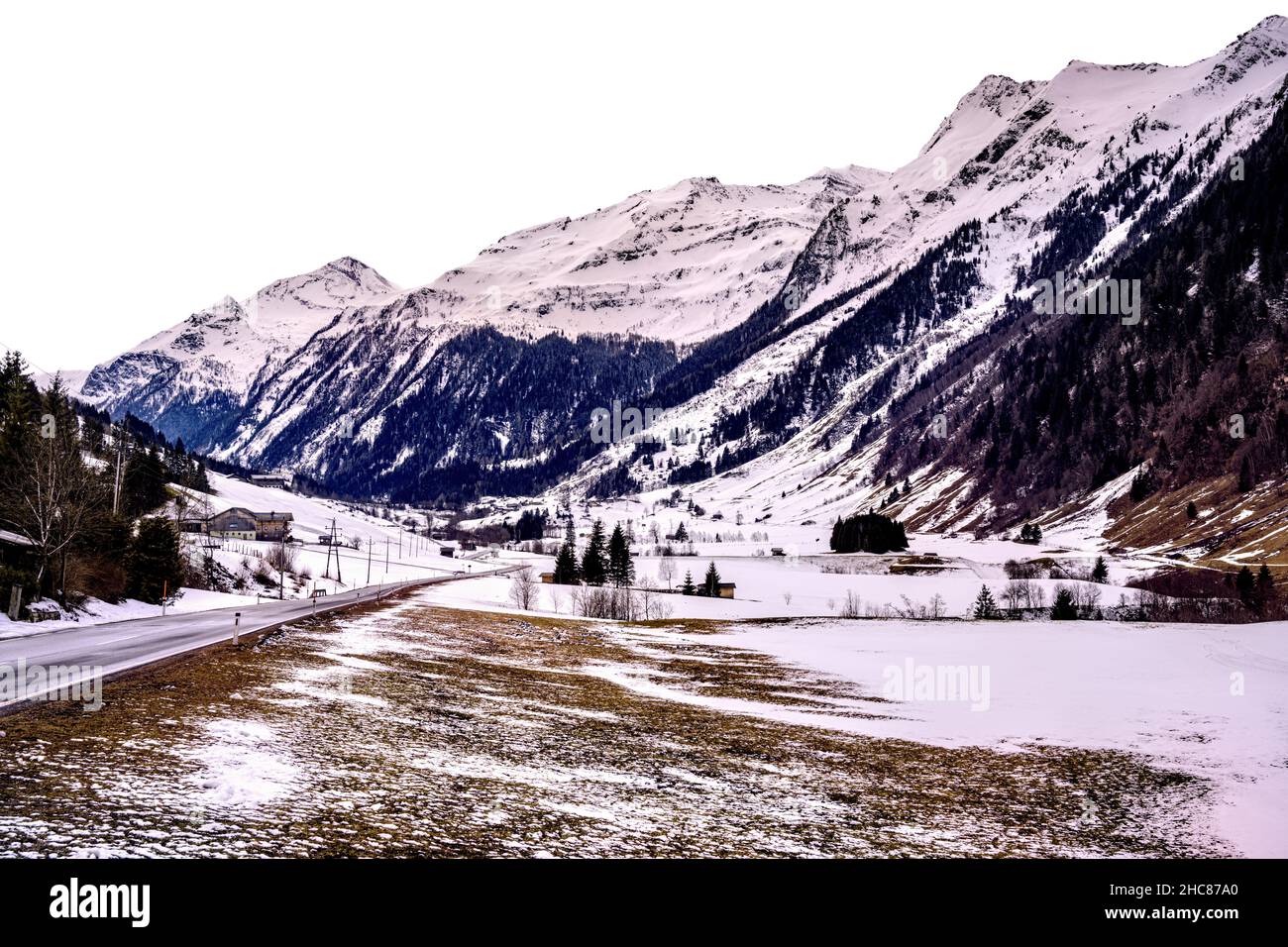 Mountain valley, ski center Rauris, Austria Stock Photo