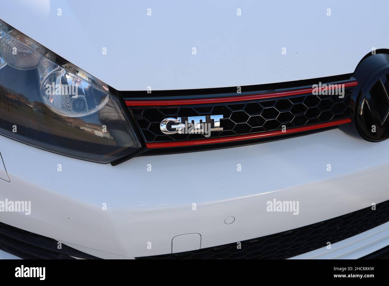 Car Badge Logo for Volkswagen Golf Stock Photo