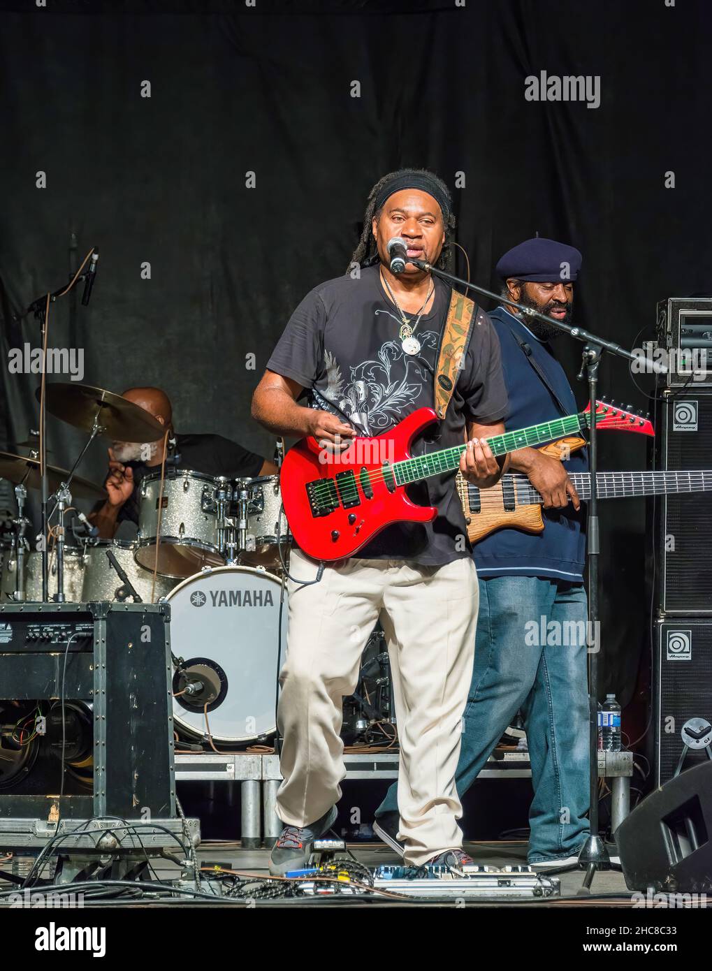 Toronto, Canada-July 4, 2015:   Massenjah musical group or band performing at the Taste of Lawrence, which is a three-day food and cultural festival t Stock Photo