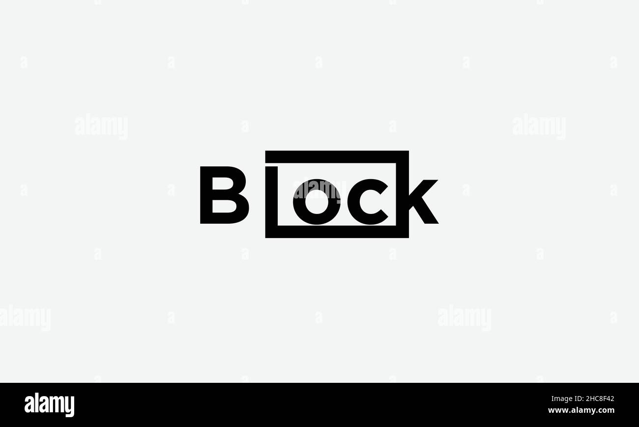 Block vector logo design Stock Vector