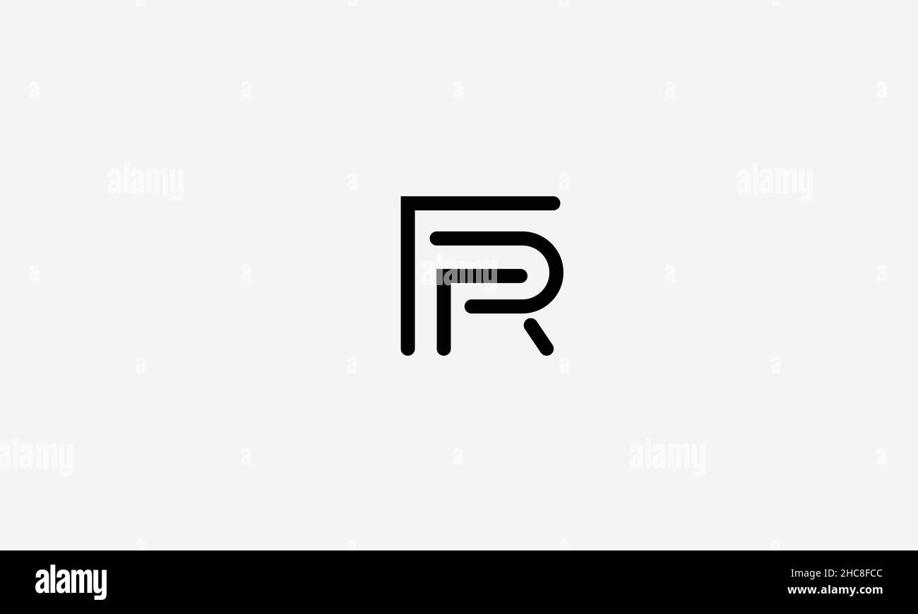 FR RF F R vector logo design Stock Vector