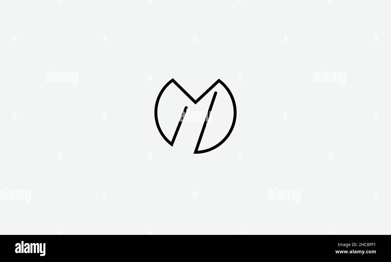 MD DM M D vector logo design Stock Vector