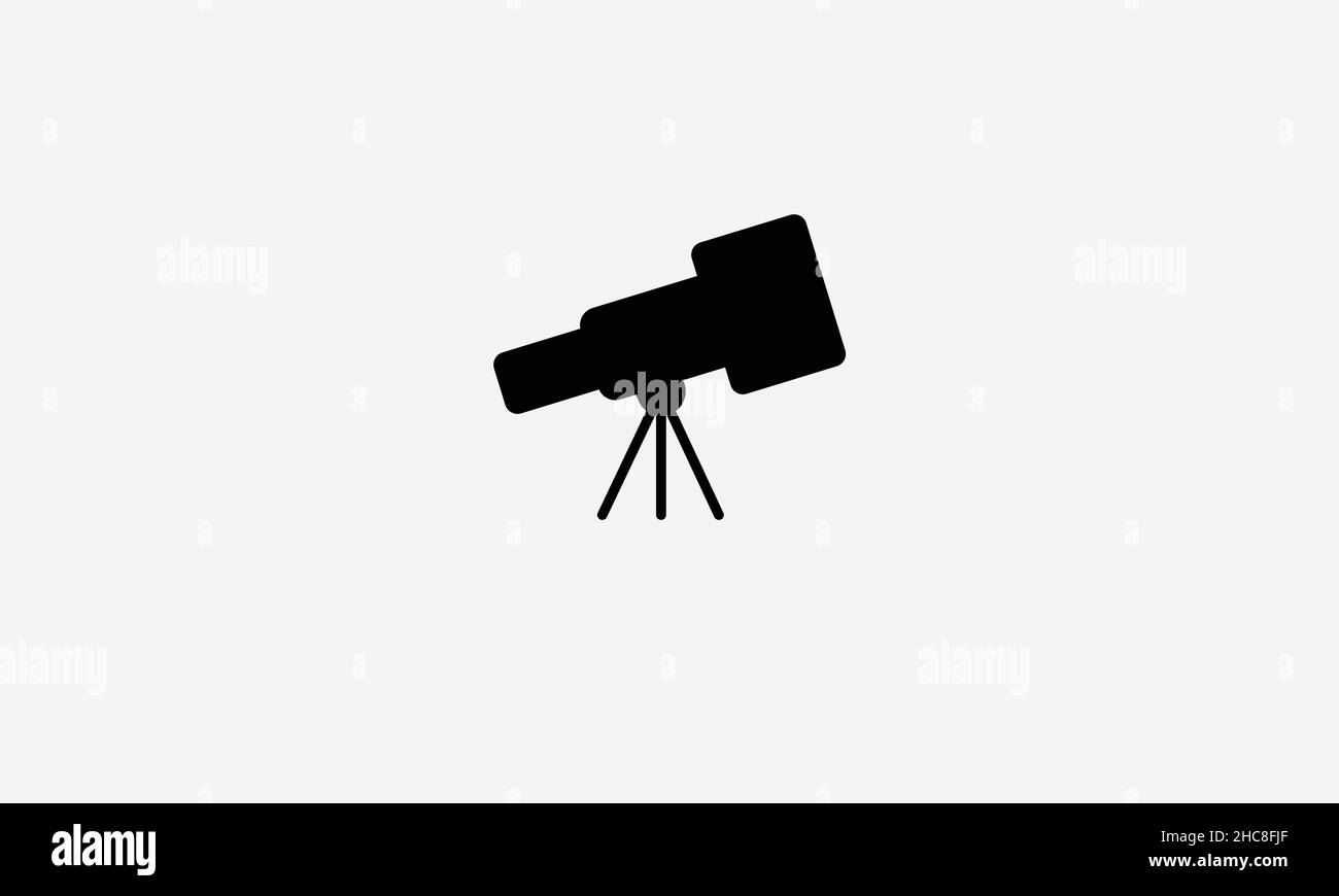 Telescope vector logo design Stock Vector