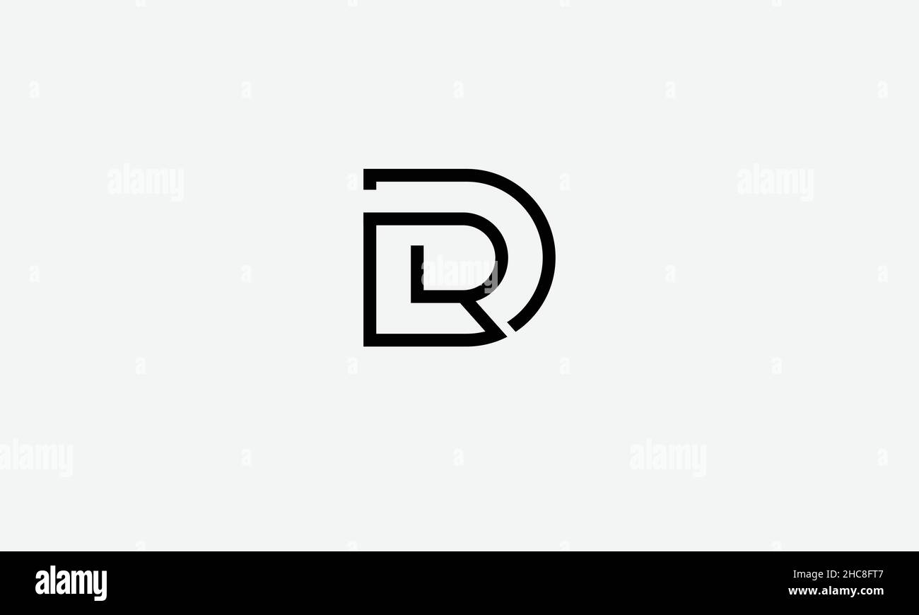 DR RD D R vector logo design Stock Vector