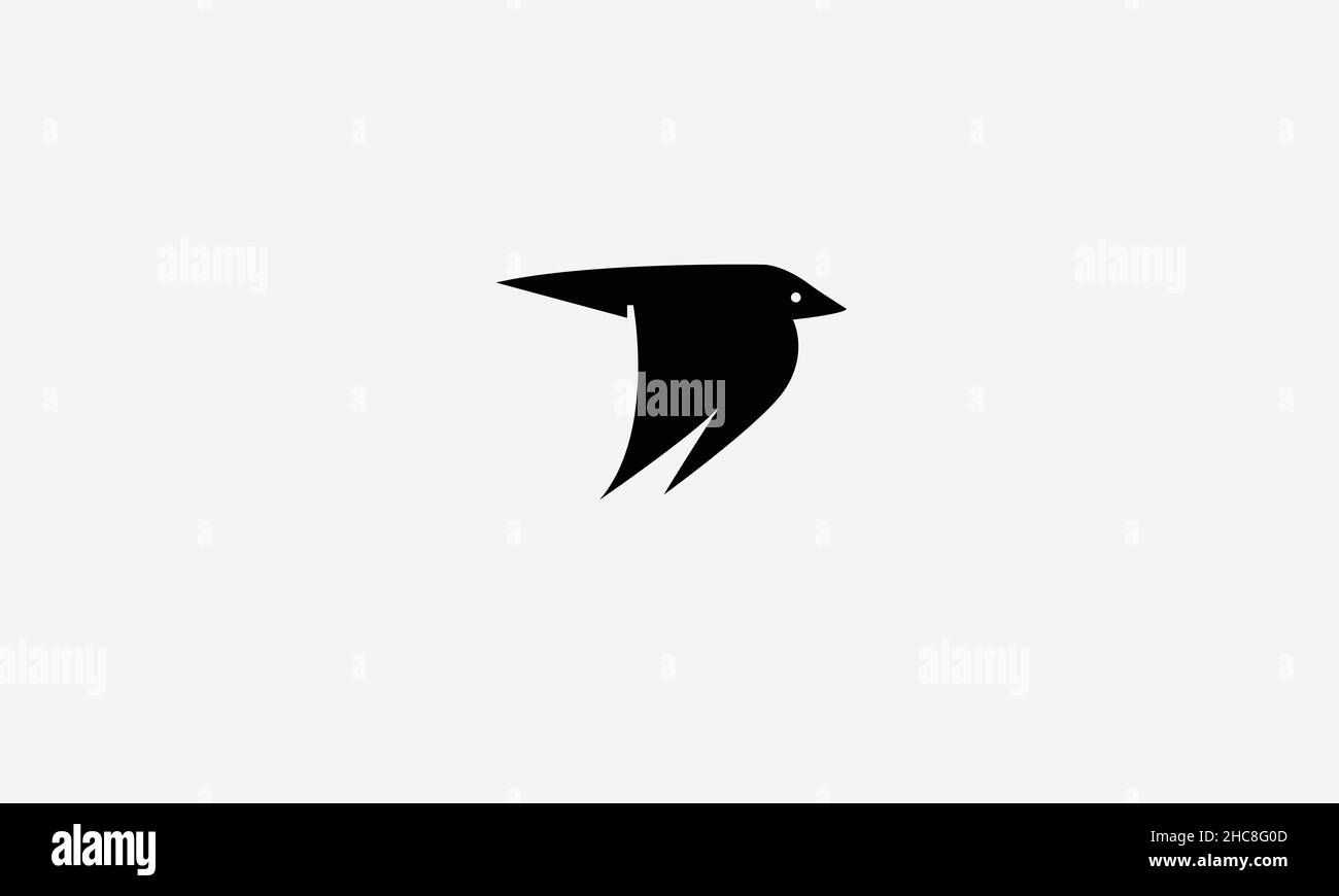Bird fly vector logo design Stock Vector Image & Art - Alamy