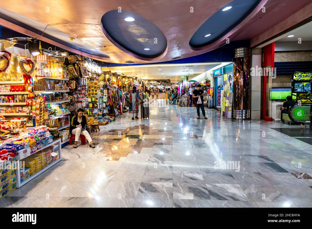 Interior of MBK Center shopping mall, Bangkok, Thailand Stock Photo