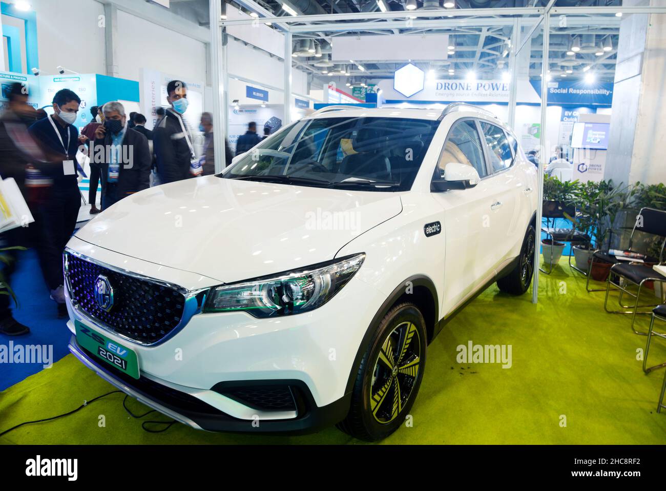 GREATER NOIDA, INDIA DECEMBER 26, 2021 MG ZS EV 2021 Electric