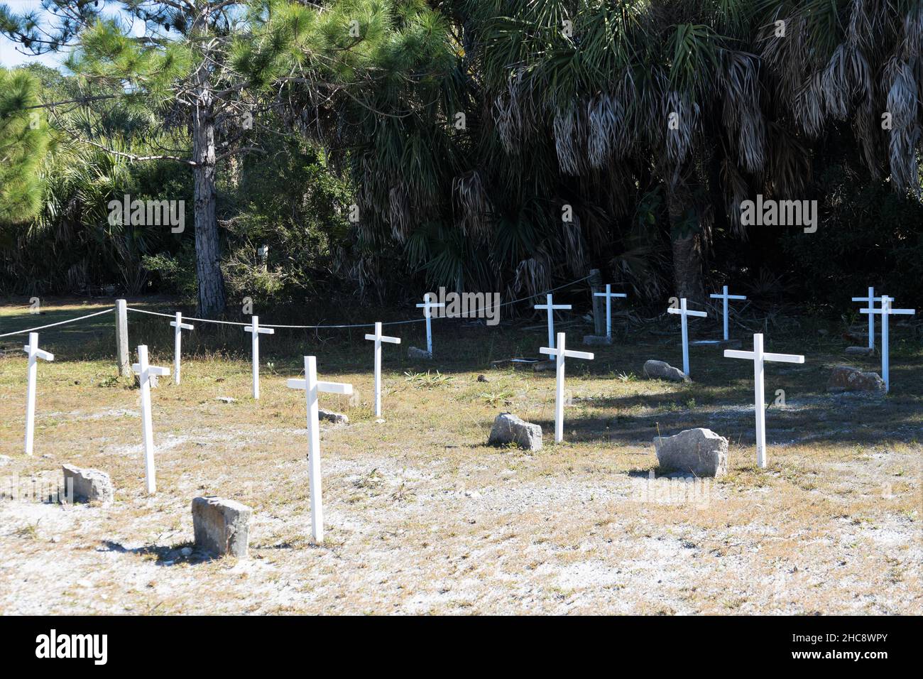 The cemetery at Egmont Key in St. Petersburg, Florida Stock Photo Alamy