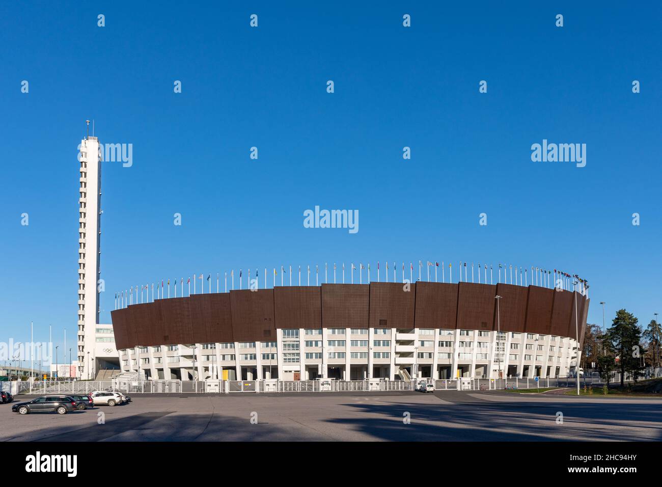 Olympic Stadium or Olympiastadion in Helsinki, Finland Stock Photo