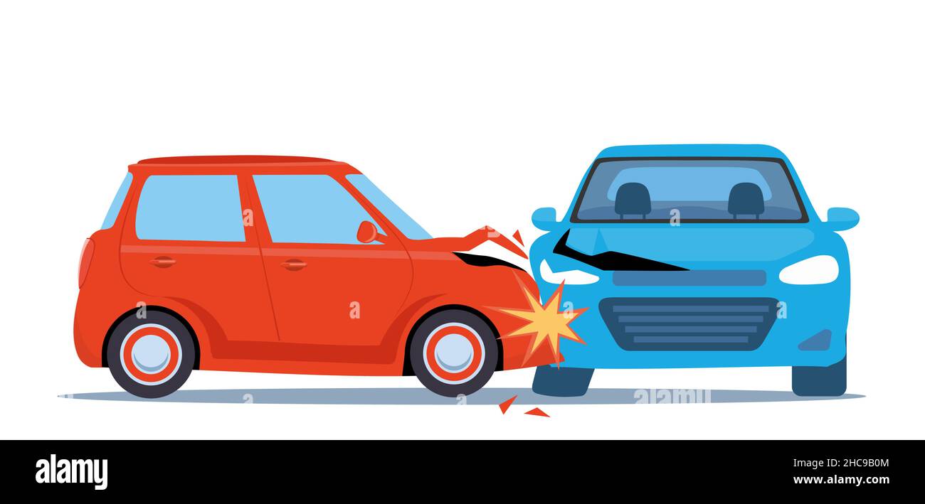 Two car crash cartoon hi-res stock photography and images - Alamy