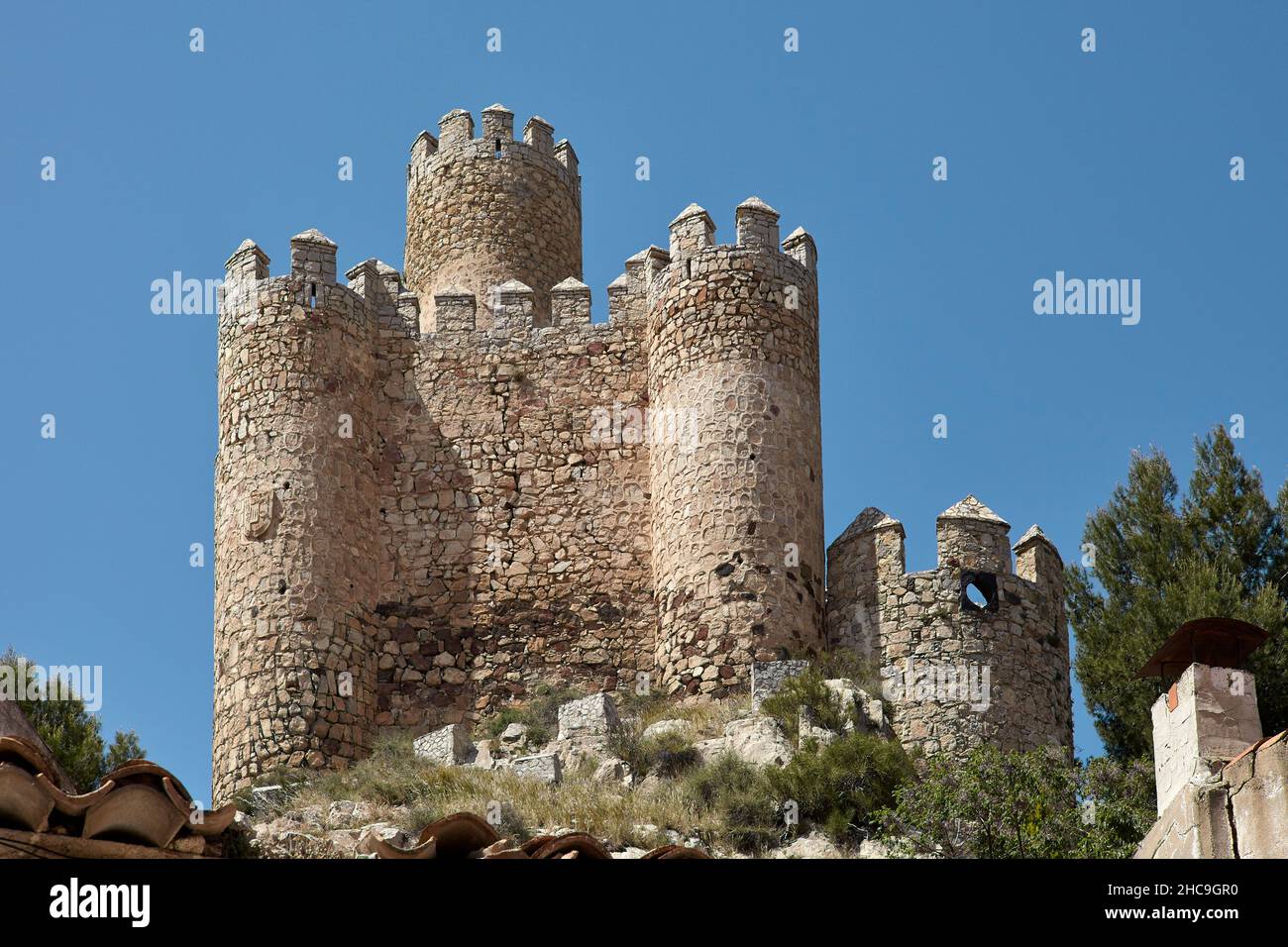 Castle of Almansa. Almansa, Albacete. Castilla-La Mancha. Spain. Stock Photo