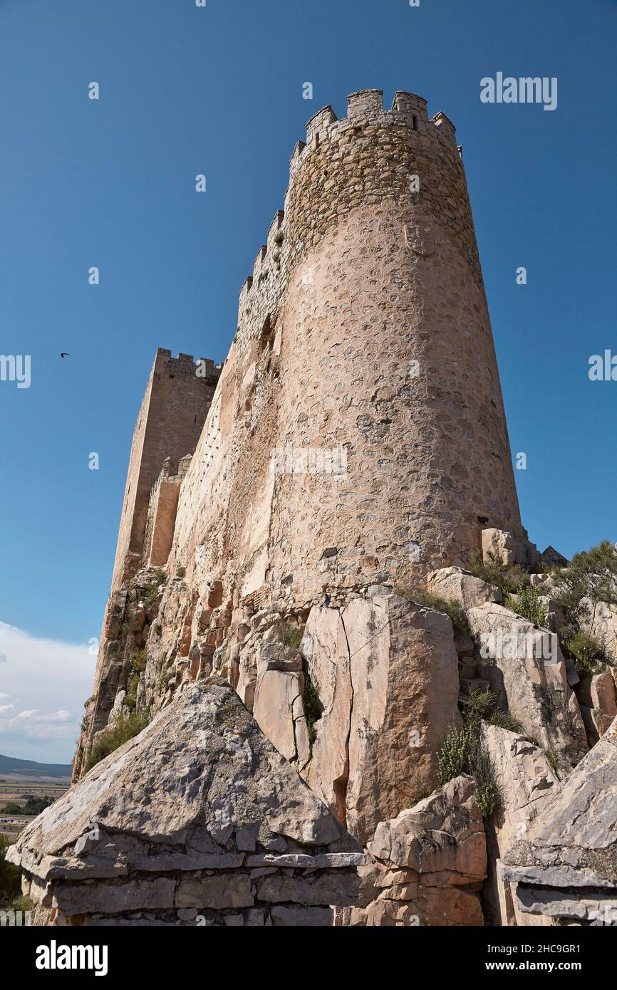 Castle of Almansa. Almansa, Albacete. Castilla-La Mancha. Spain. Stock Photo