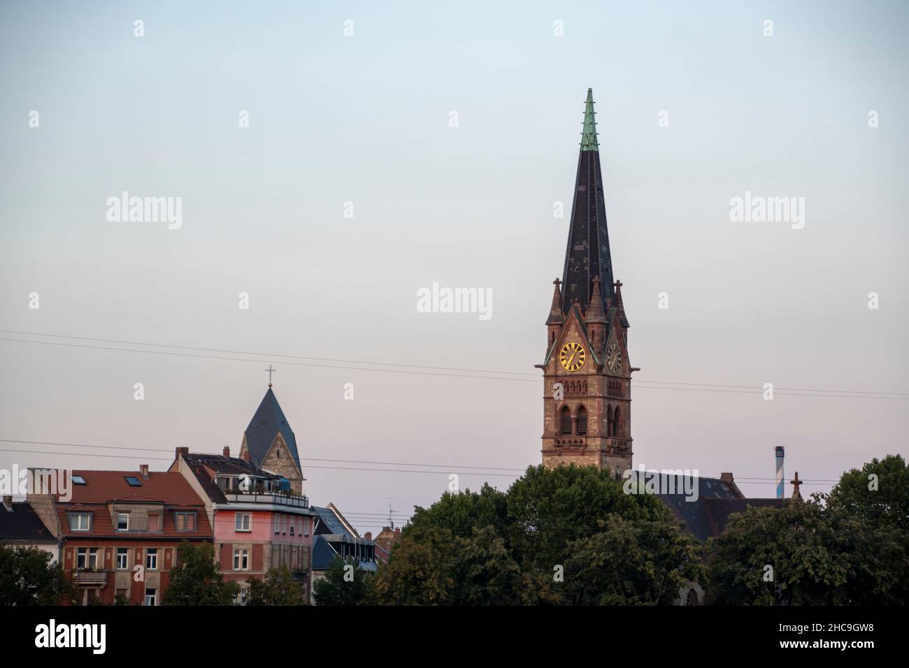 Landscape of Jugendkirche Samuel in Mannheim Baden Wurttemburg Stock Photo