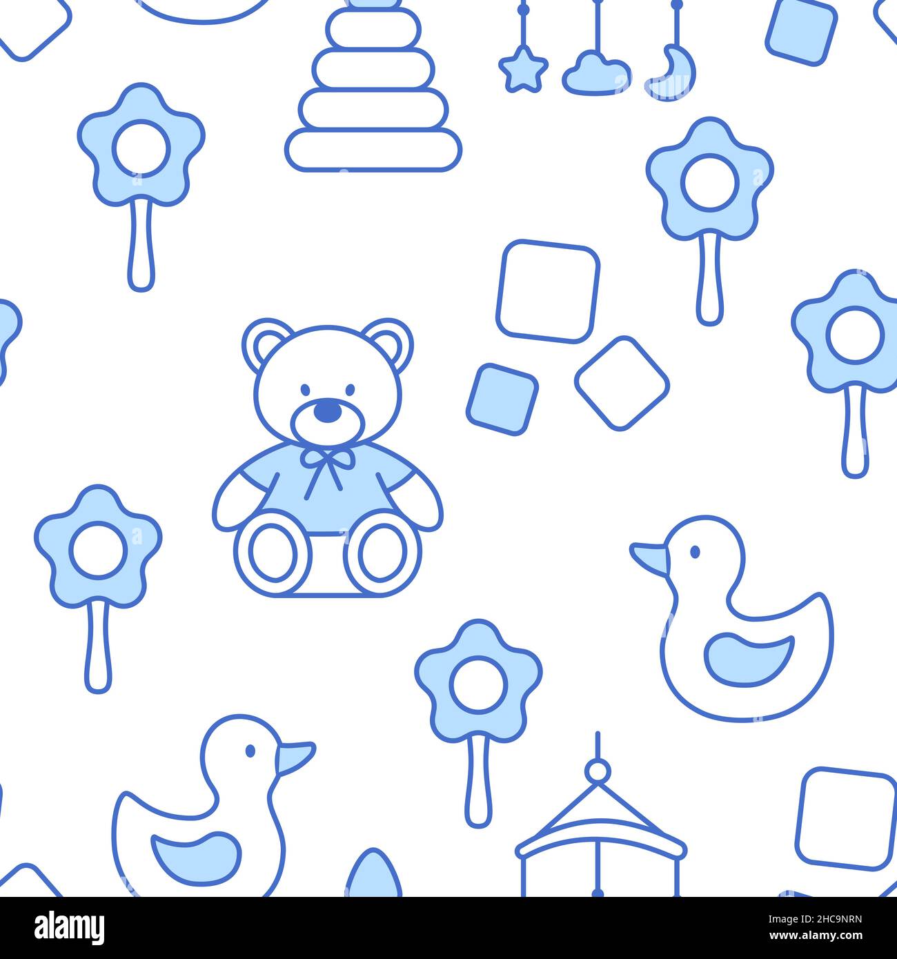 Baby clothes line seamless pattern. Newborn tile Stock Vector Image ...