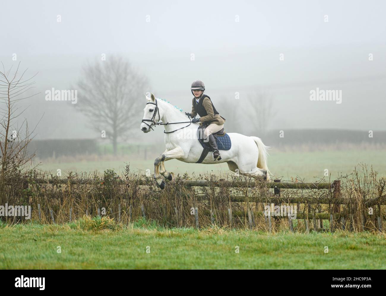 The Cottesmore Hunt Boxing Day Meet. Sunday 26 December 2021 © 2021 Nico Morgan. All Rights Reserved Stock Photo