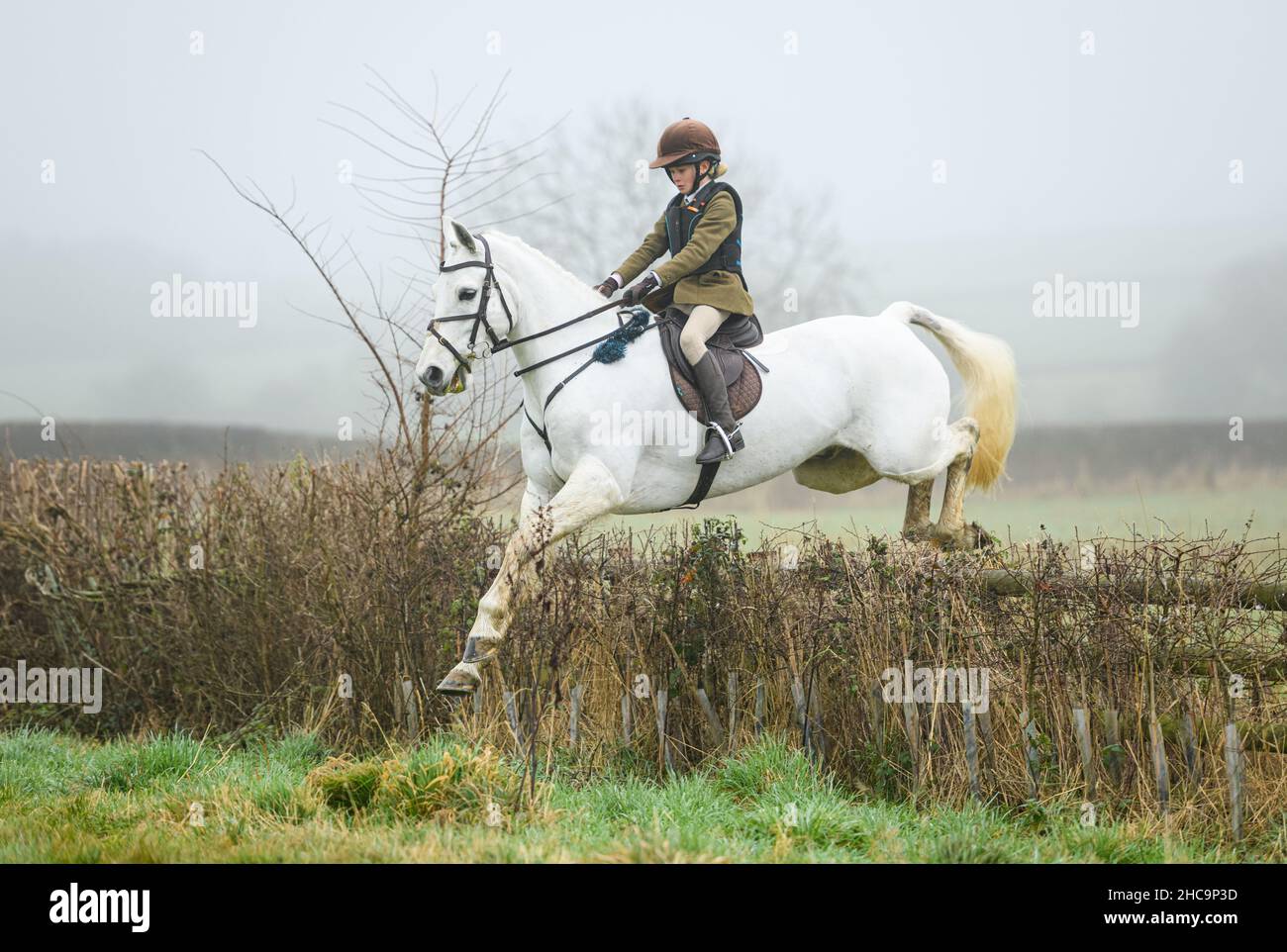 The Cottesmore Hunt Boxing Day Meet. Sunday 26 December 2021 © 2021 Nico Morgan. All Rights Reserved Stock Photo