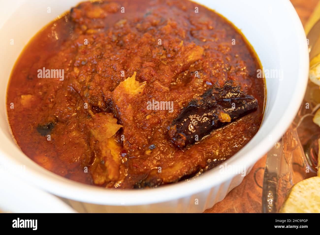 Nigerian Dried Fish Tomato Pepper Sauce Stew in a bowl Stock Photo Alamy