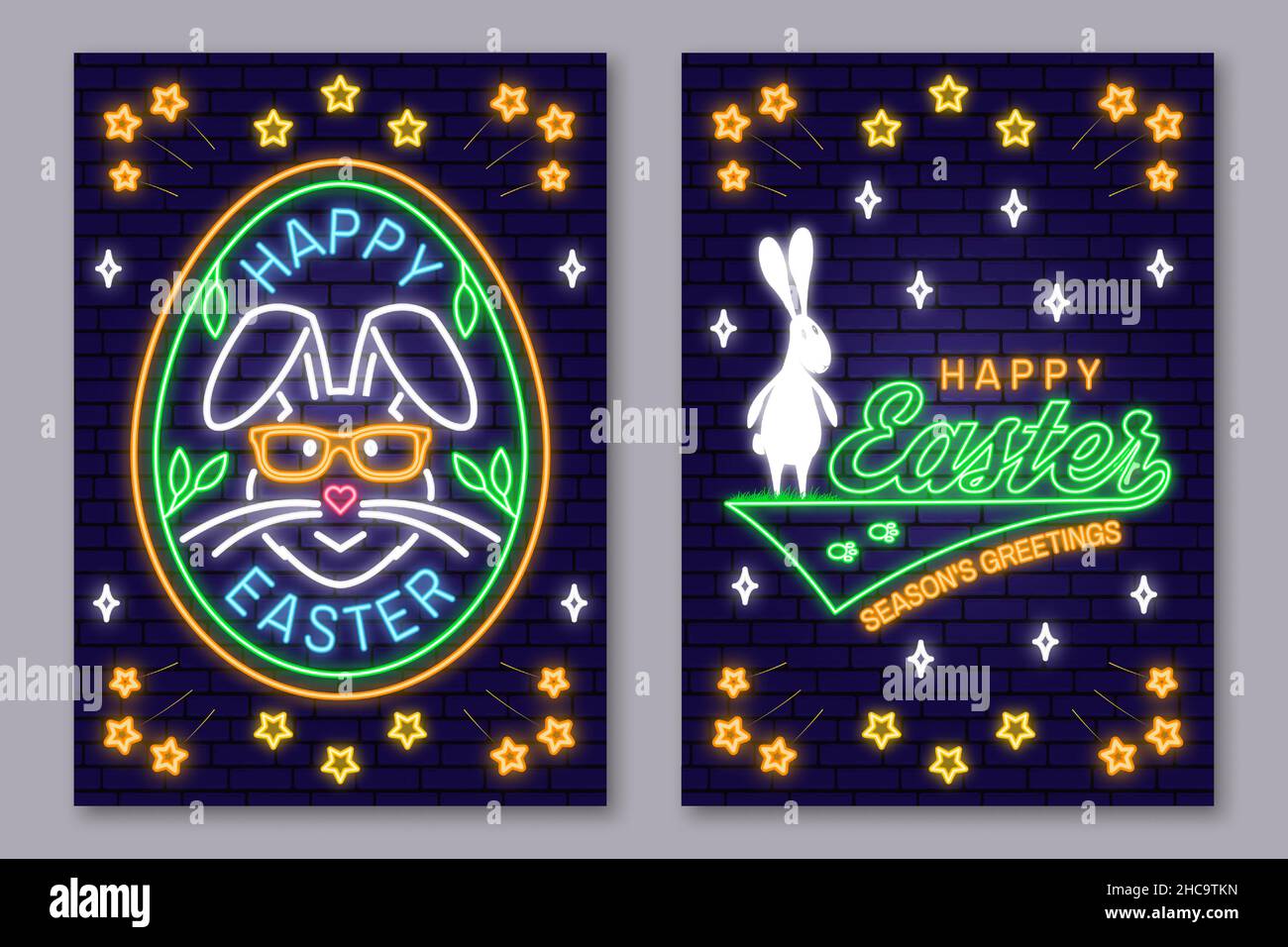 Easter Window Lights Decorations With Timer, Battery Powered 4Pack