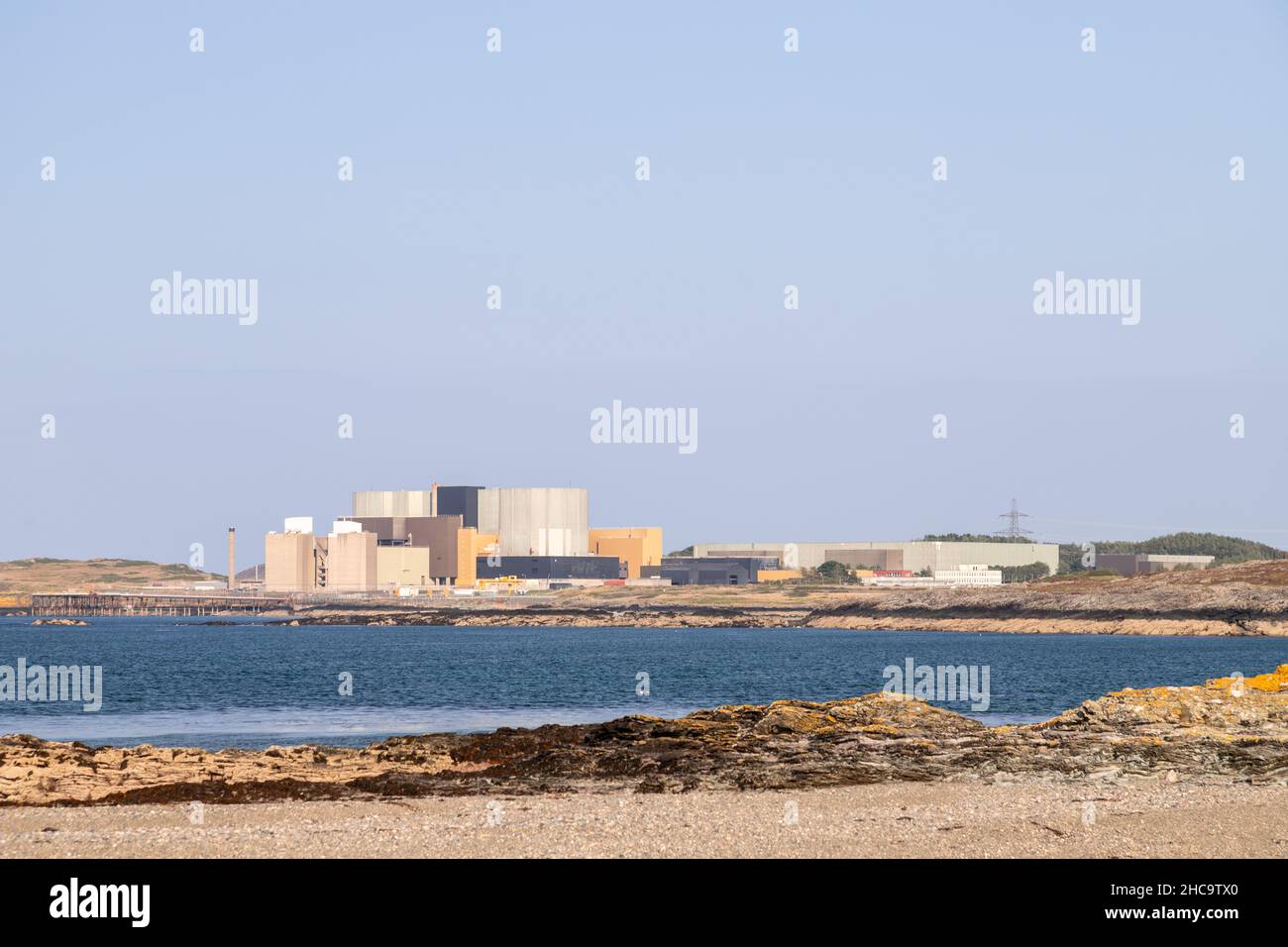 Wylfa magnox nuclear power plant, Anglesey, North Wales Stock Photo