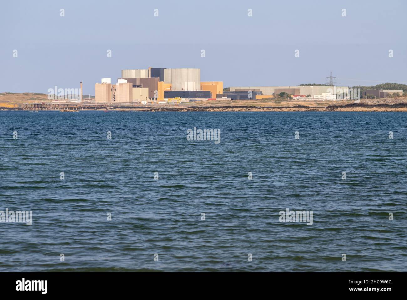 Wylfa magnox nuclear power plant, Anglesey, North Wales Stock Photo