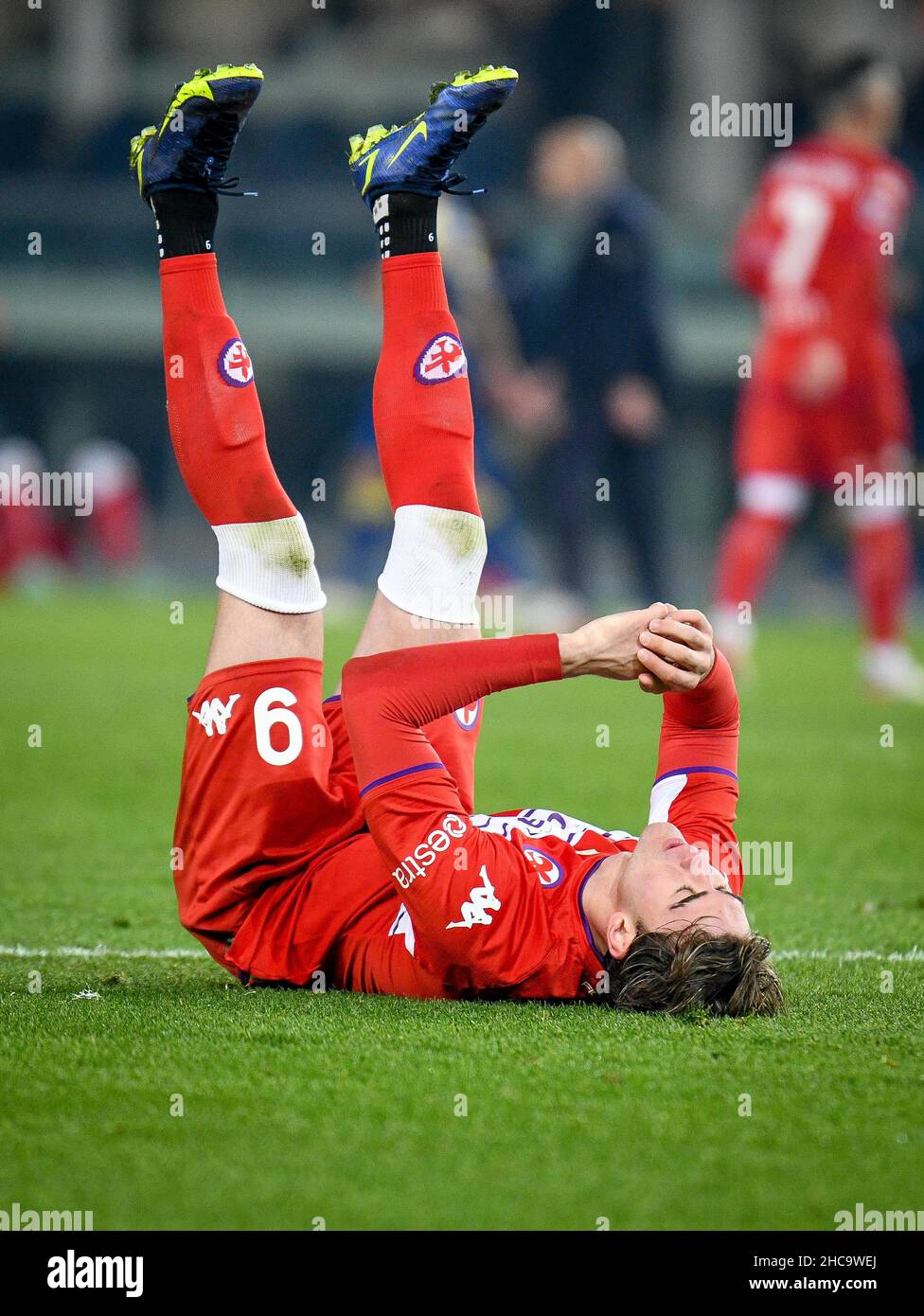 Florence, Italy. 21st Mar, 2021. Dusan Vlahovic (ACF Fiorentina) during ACF  Fiorentina vs AC Milan, Italian football Serie A match in Florence, Italy,  March 21 2021 Credit: Independent Photo Agency/Alamy Live News