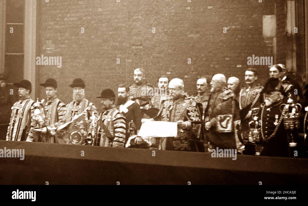 The Proclamation of King Edward VII, St. James Palace, London in 1902 Stock Photo