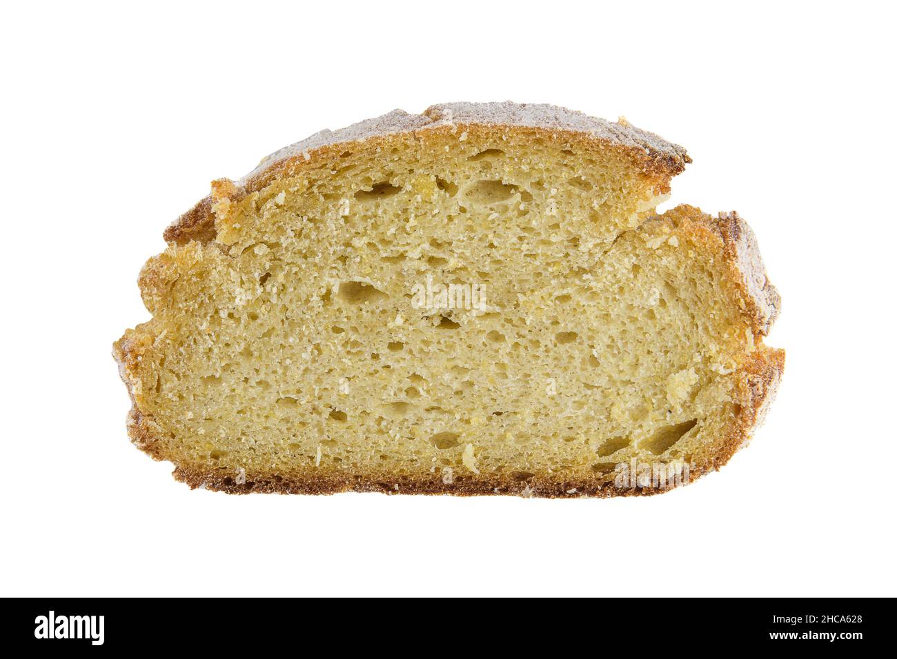 Slice of bread isolated on white background. Stock Photo