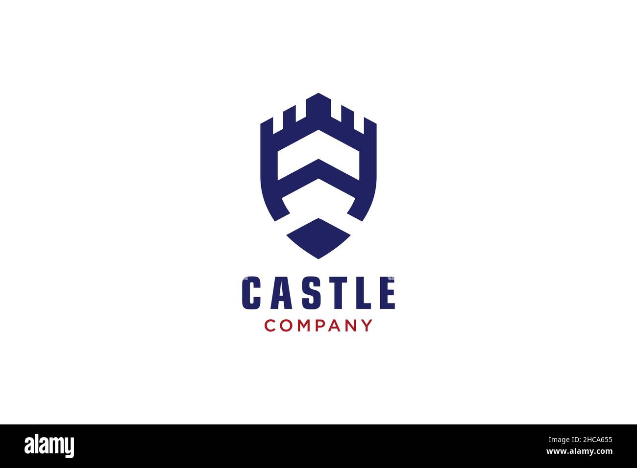 Creative shield with castle and initial A logo, Vector logo. Stock Vector