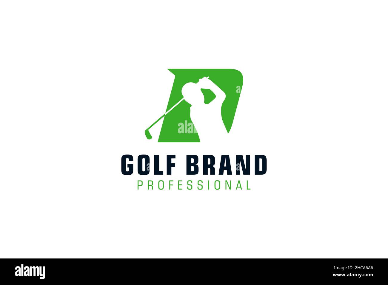 Letter D for Golf logo design vector template, Vector label of golf ...