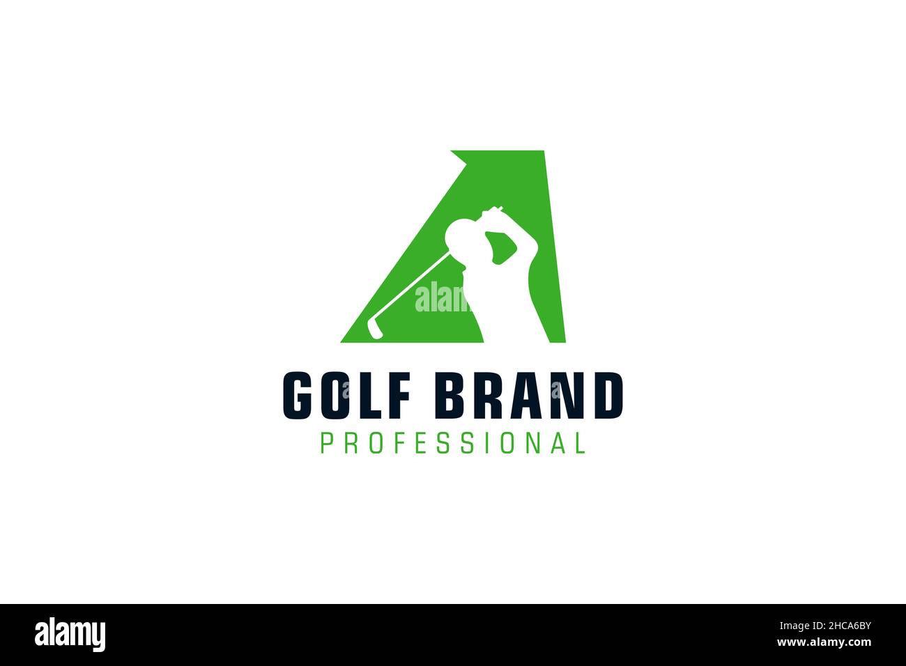 Letter A for Golf logo design vector template, Vector label of golf ...