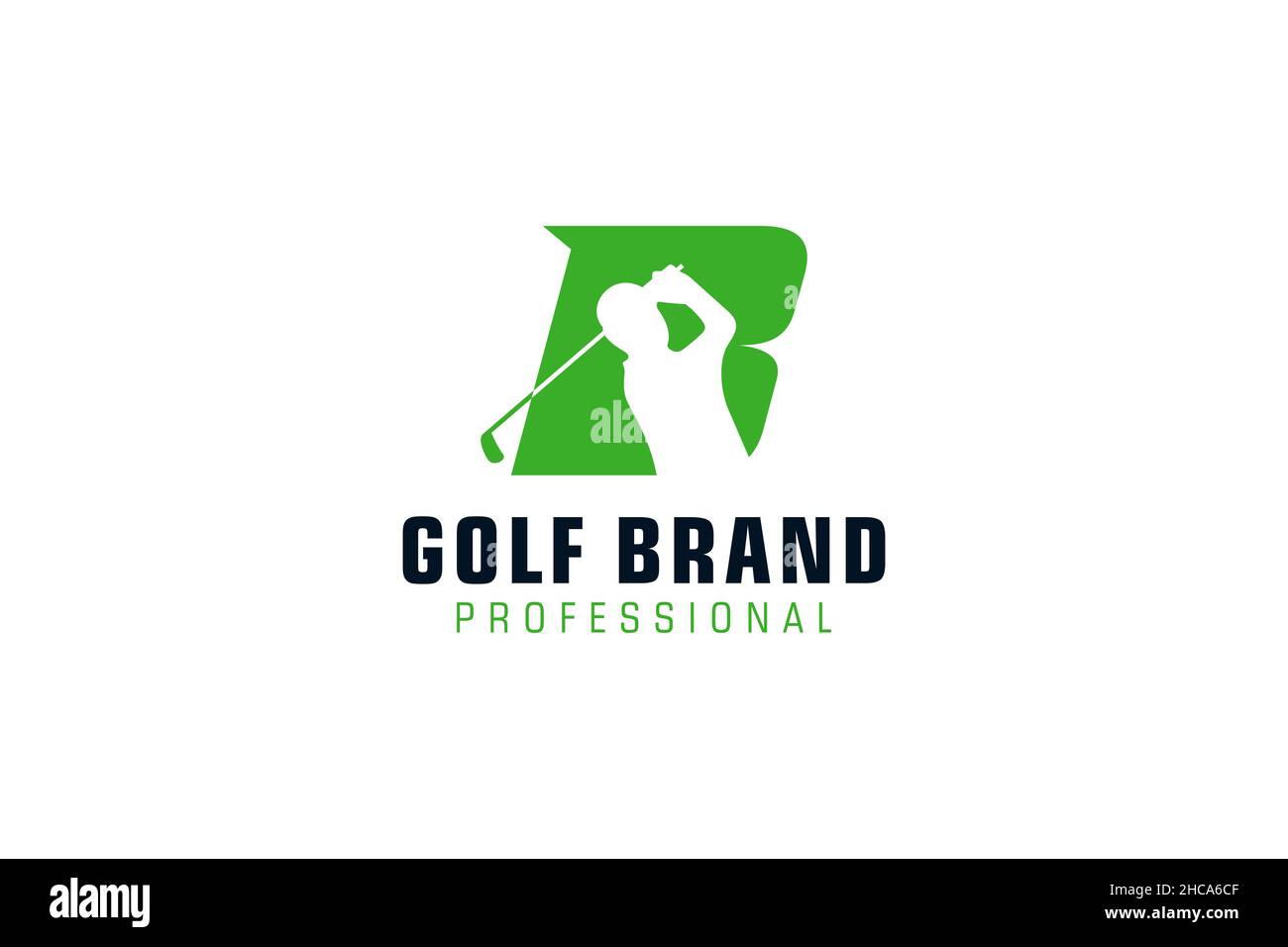 Letter B For Golf Logo Design Vector Template, Vector Label Of Golf ...