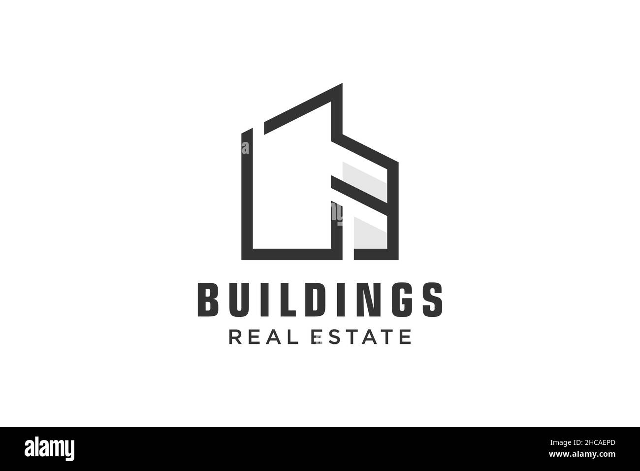 Letter L Simple modern building architecture logo design with line art ...