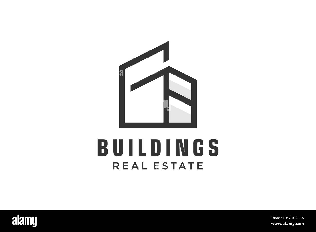 Letter G Simple modern building architecture logo design with line art ...