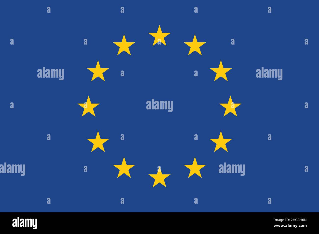 EU Flag of Europe vector, European Union national flag natural color, European Union flag original size and colors illustration, 2013 logo of the Stock Vector