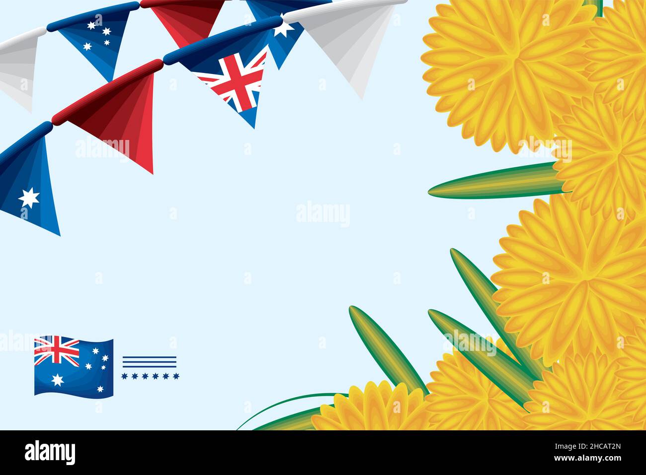 australia day garland Stock Vector