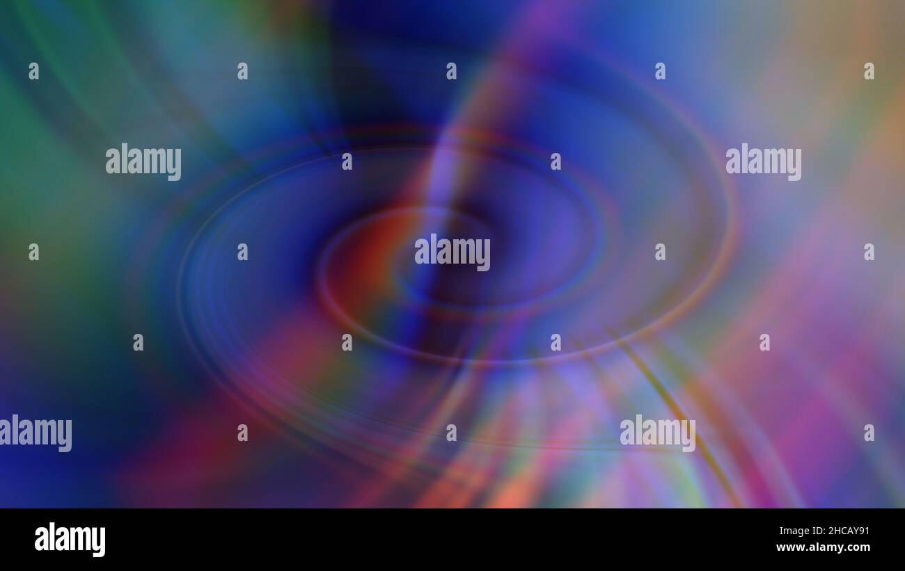Abstract dark background with glowing multicolored neon lines. Design ...