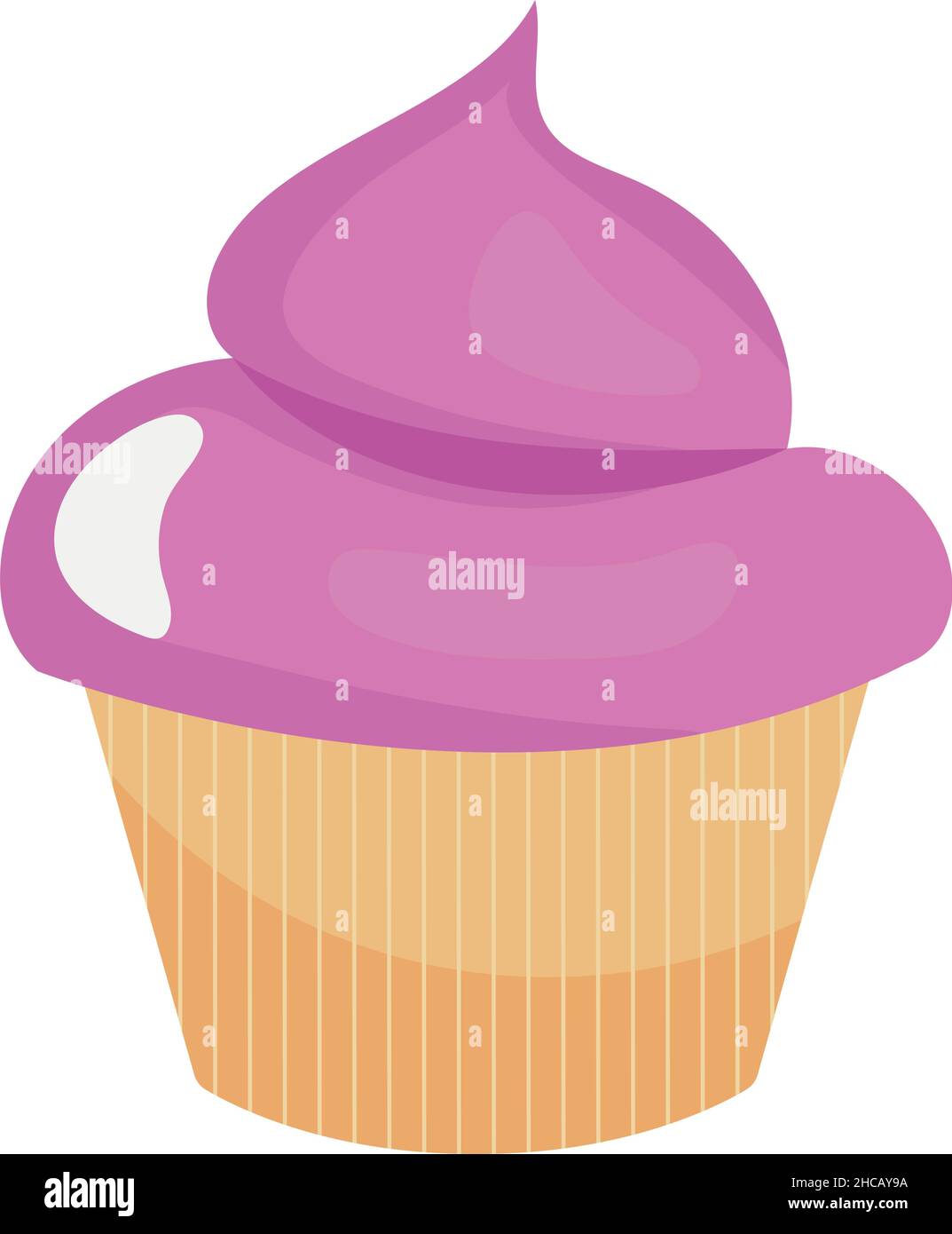 pink cupcake icon on white background Stock Vector Image & Art - Alamy