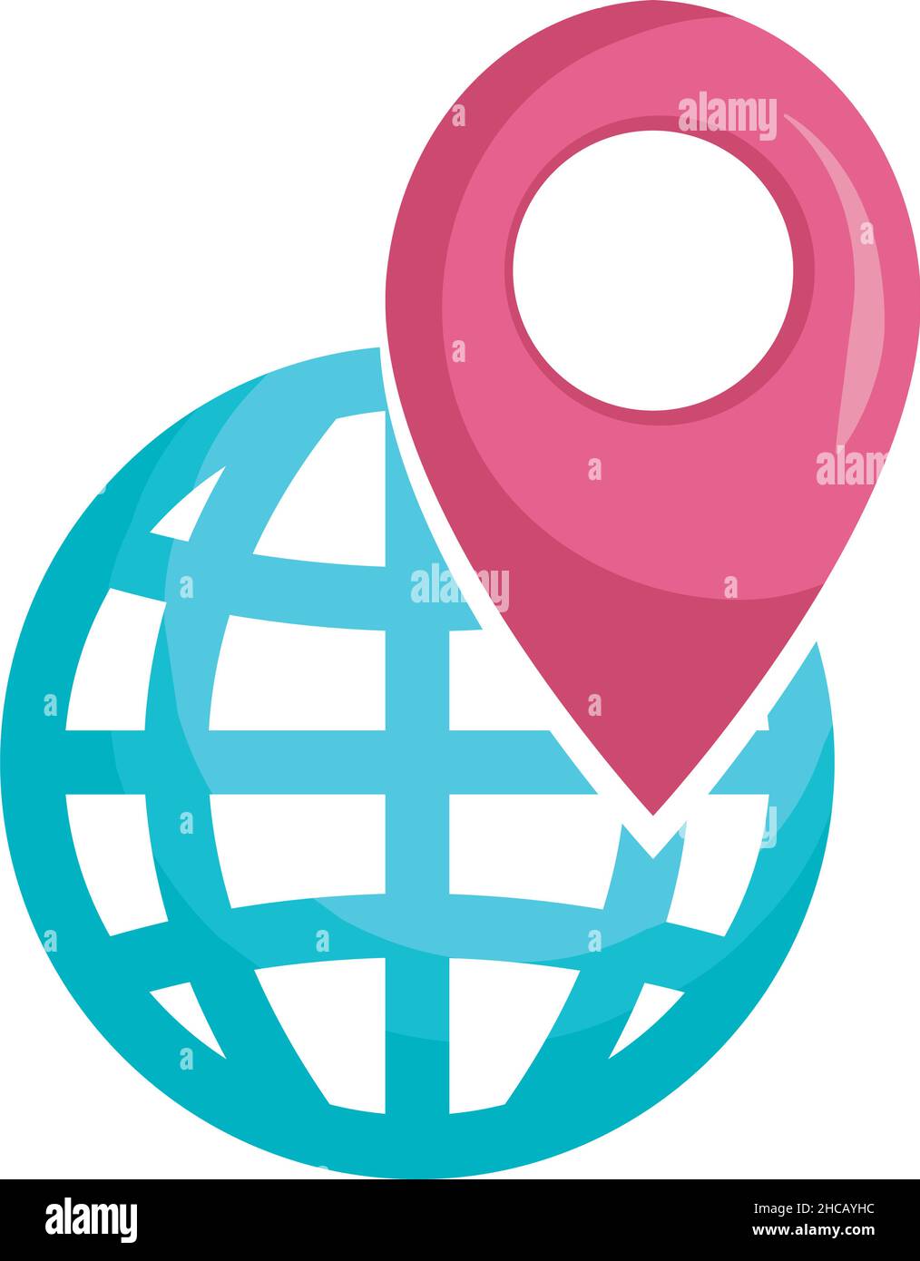 global sphere and location pin Stock Vector Image & Art - Alamy