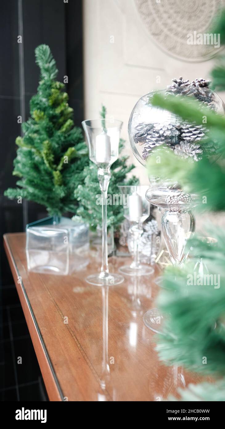 Christmas Tree Decorations JW Marriott Hotel Bangkok Thailand Stock