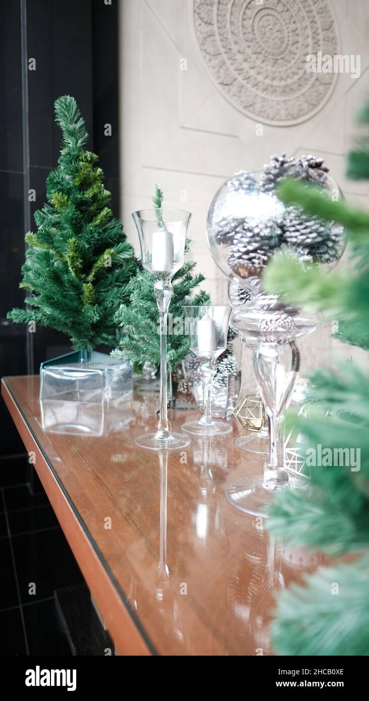 Christmas Tree Decorations JW Marriott Hotel Bangkok Thailand Stock