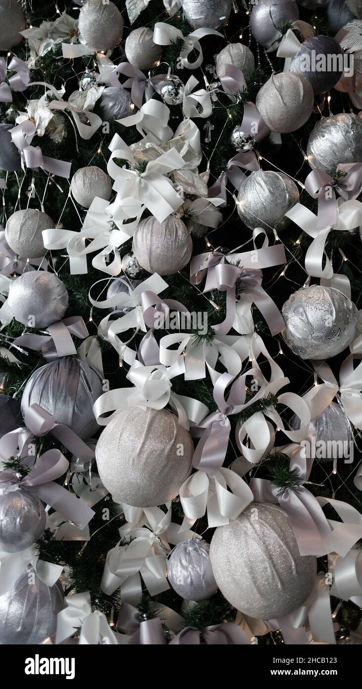 Christmas Tree Decorations JW Marriott Hotel Bangkok Thailand Stock