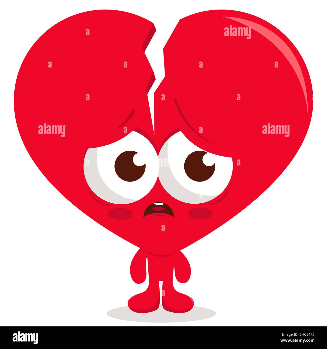 Sad broken heart cartoon illustration hi-res stock photography and images -  Alamy