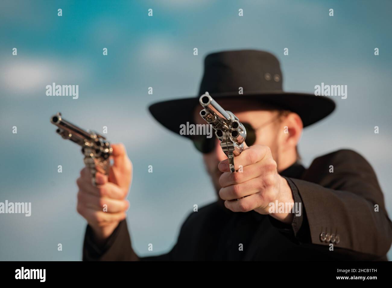 Revolvergürtel braun Marshal 90cm Cowboy Sheriff Wilder Westen