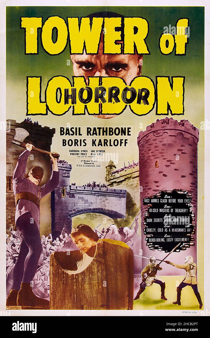 Boris karloff tower london 1939 hi-res stock photography and