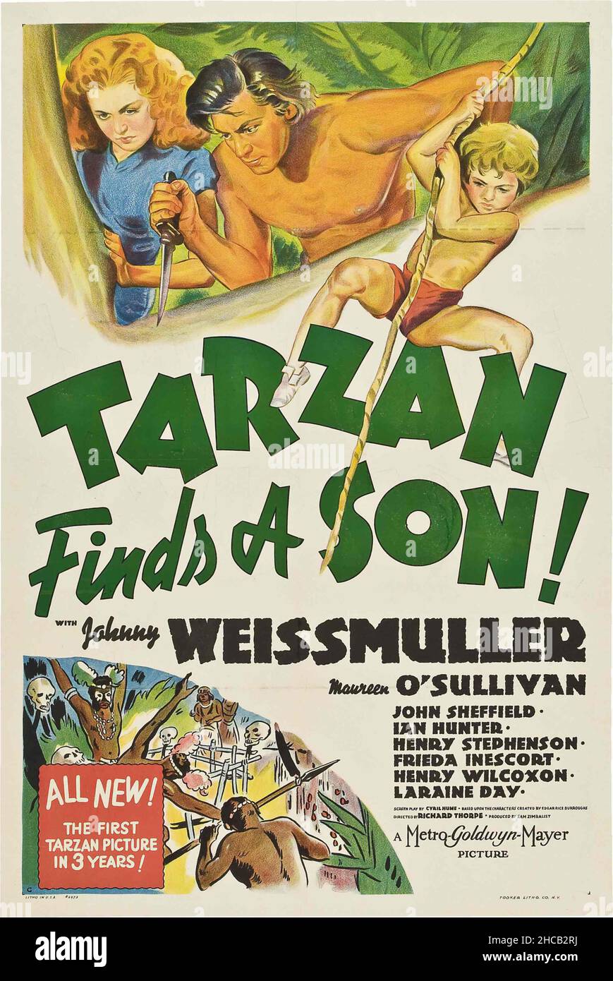 JOHNNY WEISSMULLER in TARZAN FINDS A SON! (1939), directed by RICHARD THORPE. Credit: M.G.M. / Album Stock Photo