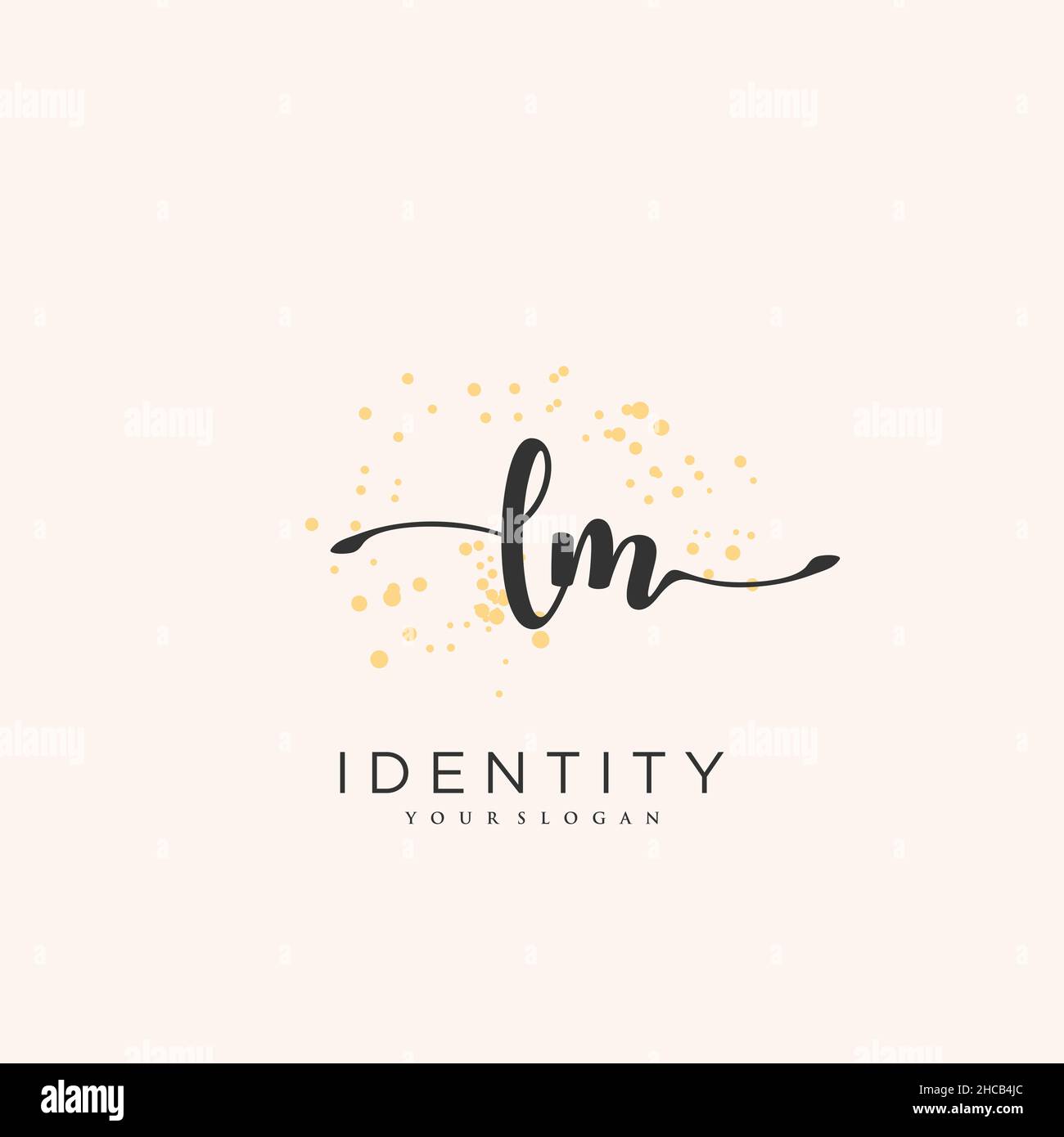 LM Handwriting logo vector art of initial signature, wedding, fashion, jewerly, boutique, floral and botanical with creative template for any company Stock Vector