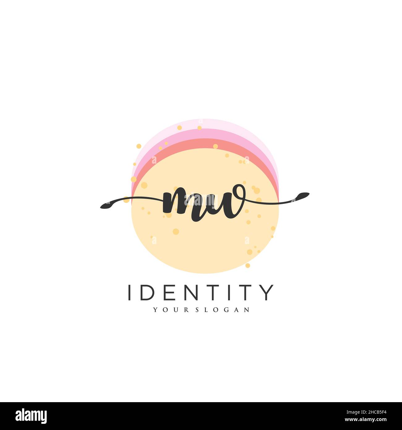 MW Handwriting logo vector art of initial signature, wedding, fashion ...