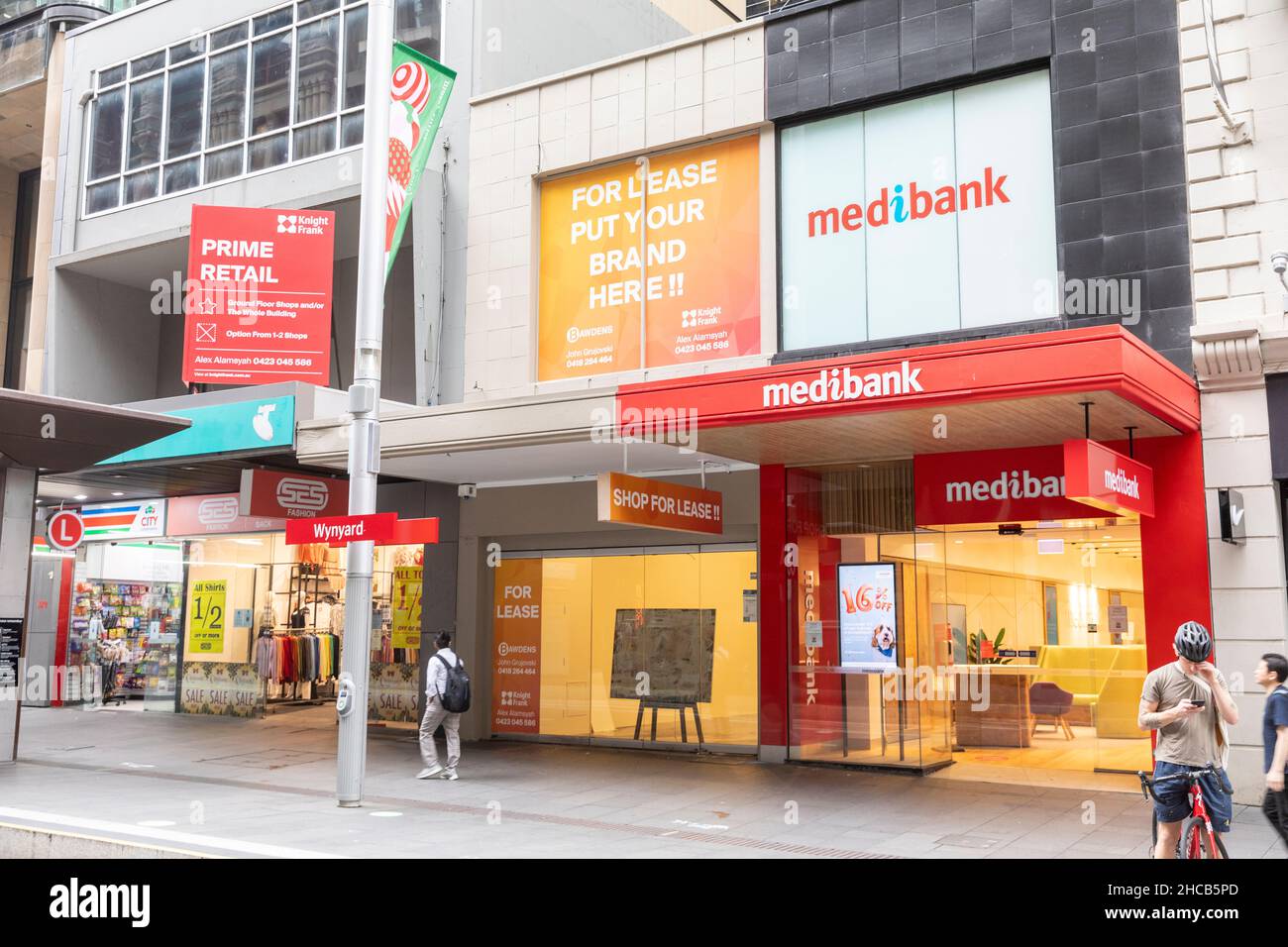 Medibank private health medical insurer, offices in George street,Sydney,NSW,Australia Stock Photo